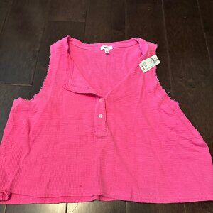 Aerie Pink Cropped Tank Top